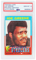 Joe Greene Signed Pittsburgh Steelers 1971 Topps Rookie Card #245 w/HOF'87 (PSA/DNA / Auto Grade 10) - GRECAR304 - Joe Greene Signed Pittsburgh Steelers 1971 Topps Rookie Card #245 w/HOF'87 (PSA/DNA / Auto Grade 10) product image