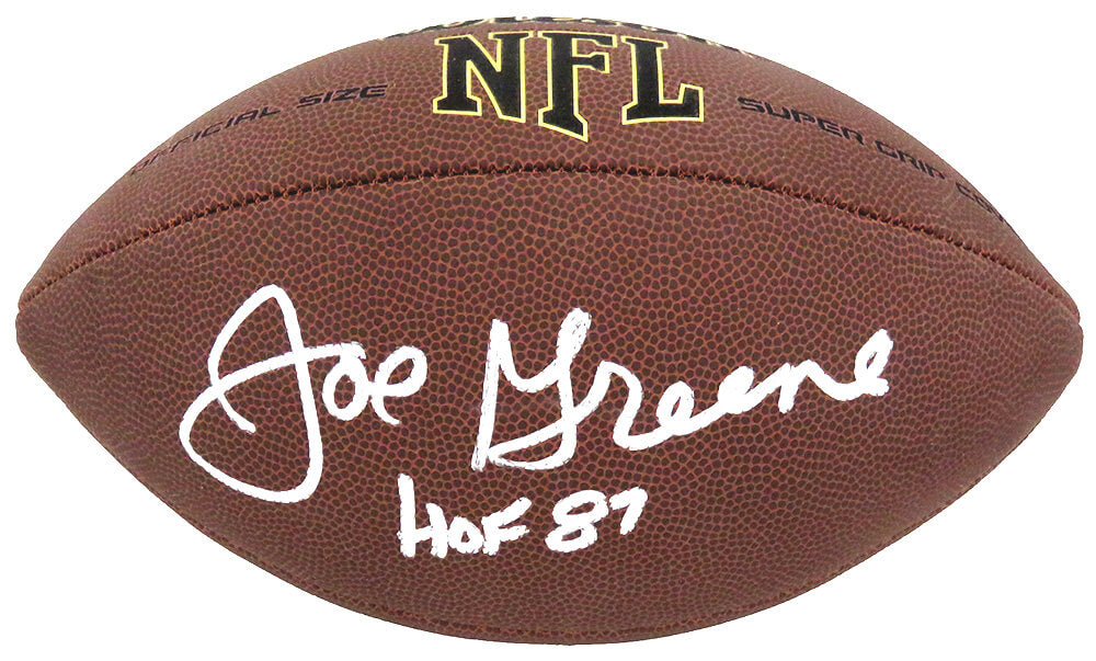 Joe Greene Signed Wilson NFL Full Size Super Grip Football w/HOF 87 - GREFTB310 - Joe Greene Signed Wilson NFL Full Size Super Grip Football w/HOF 87 product image