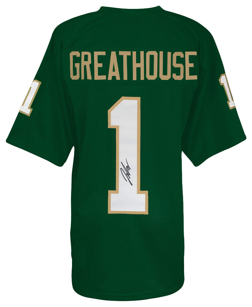 Jaden Greathouse Signed Green Custom College Football Jersey - GREJRY321 - Jaden Greathouse Signed Green Custom College Football Jersey product image