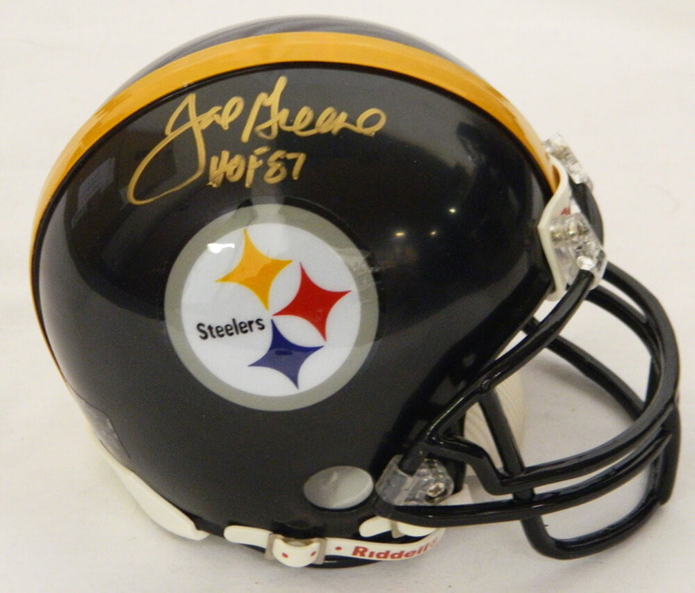 Joe Greene Signed Steelers Riddell Mini Helmet w/HOF'87 - GREMIN303 - Joe Greene Signed Steelers Riddell Mini Helmet w/HOF'87 product image