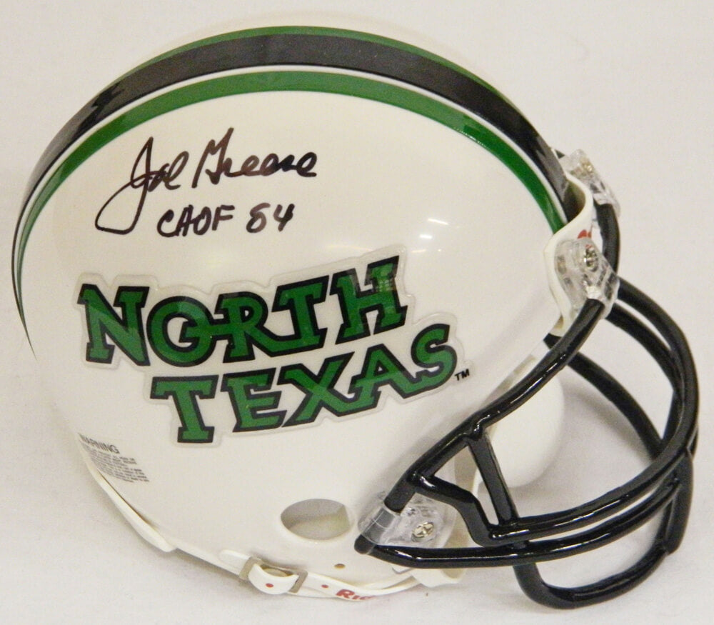 Joe Greene Signed North Texas Mean Green Riddell Mini Helmet w/CHOF'84 - GREMIN304 - Joe Greene Signed North Texas Mean Green Riddell Mini Helmet w/CHOF'84 product image