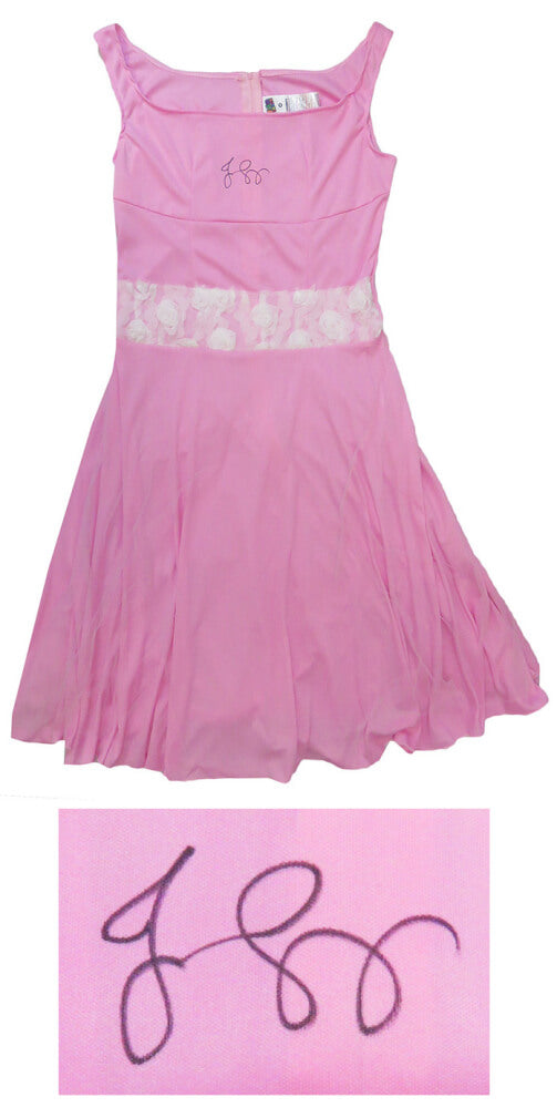 Jennifer Grey Signed Dirty Dancing Baby Pink Costume Dress - GREOTH500 - Jennifer Grey Signed Dirty Dancing Baby Pink Costume Dress product image