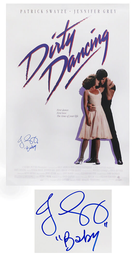 Jennifer Grey Signed Dirty Dancing 27x40 Movie Poster w/Baby - GREPST503 - Jennifer Grey Signed Dirty Dancing 27x40 Movie Poster w/Baby product image