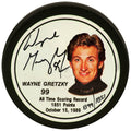 Wayne Gretzky Signed LA Kings All Time Scoring Record Gretzky Image LE #899/1851 Hockey Puck - (JSA Letter) - GREPUC407 - Wayne Gretzky Signed LA Kings All Time Scoring Record Gretzky Image LE #899/1851 Hockey Puck - (JSA Letter) product image