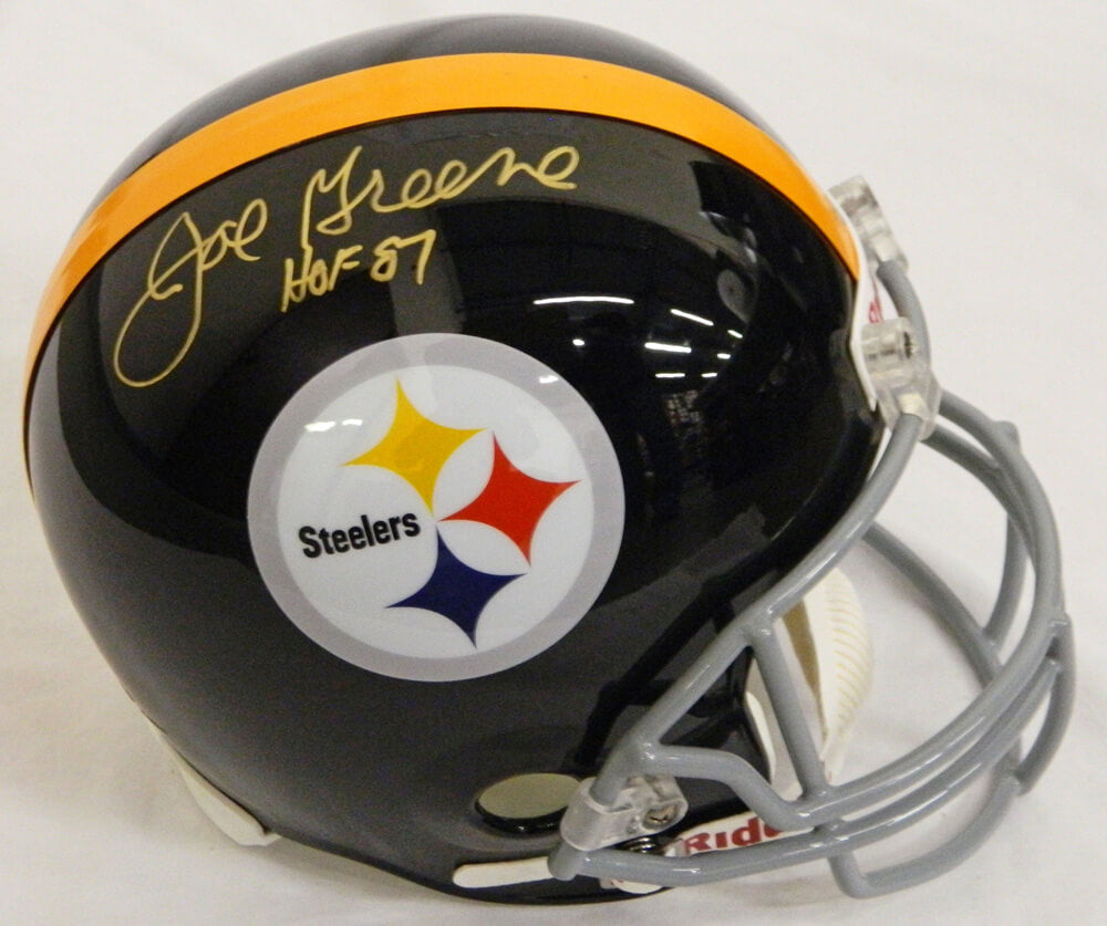 Joe Greene Signed Steelers Throwback F/S Replica Helmet w/HOF'87 - GREREP301 - Joe Greene Signed Steelers Throwback F/S Replica Helmet w/HOF'87 product image