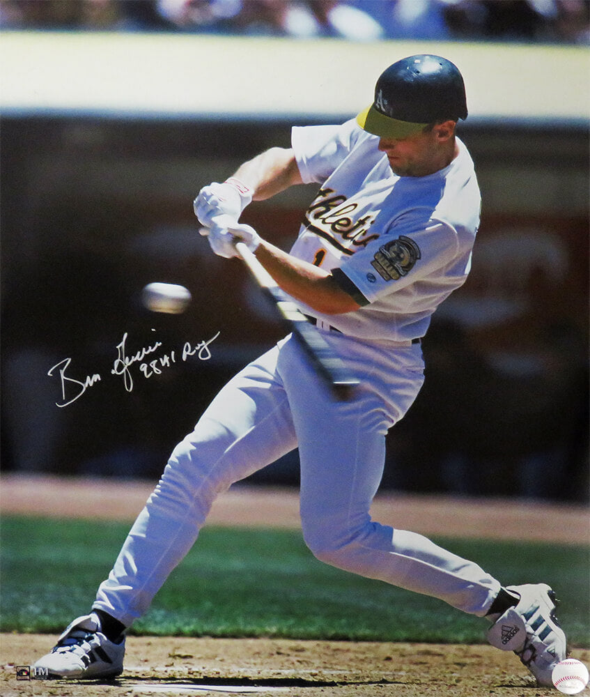 Ben Grieve Signed Oakland A's Swinging Action 16x20 Photo w/98 AL ROY - GRI16P110 - Ben Grieve Signed Oakland A's Swinging Action 16x20 Photo w/98 AL ROY product image