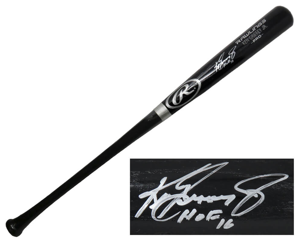 Ken Griffey Jr. Signed Rawlings Pro Black Name Engraved Baseball Bat w/HOF'16 - GRIBAT100 - Ken Griffey Jr. Signed Rawlings Pro Black Name Engraved Baseball Bat w/HOF'16 product image