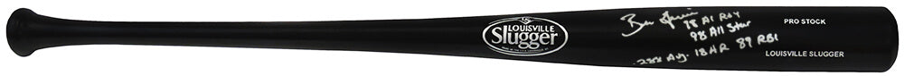 Ben Grieve Signed Louisville Slugger Black Baseball Bat w/98 AL ROY, 98 All Star, .288 Avg, 18 HRs, 89 RBIs - GRIBAT111 - Ben Grieve Signed Louisville Slugger Black Baseball Bat w/98 AL ROY, 98 All Star, .288 Avg, 18 HRs, 89 RBIs product image