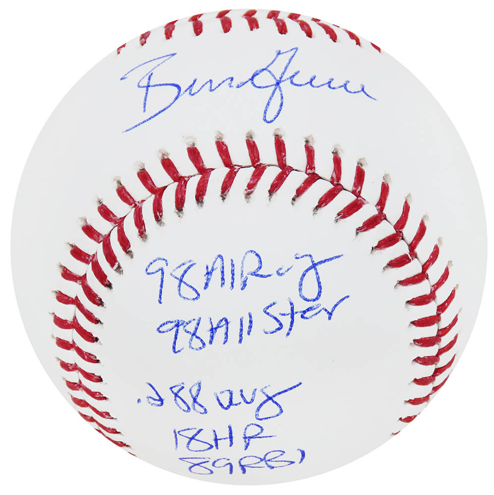 Ben Grieve Signed Rawlings MLB Baseball w/98 AL ROY, 98 All Star, .288 Avg, 18 HRs, 89 RBIs - GRIBSB121 - Ben Grieve Signed Rawlings MLB Baseball w/98 AL ROY, 98 All Star, .288 Avg, 18 HRs, 89 RBIs product image