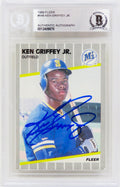 Ken Griffey Jr Signed Seattle Mariners 1989 Fleer Baseball Rookie Card #548 (Beckett Encapsulated) - GRICAR101 - Ken Griffey Jr Signed Seattle Mariners 1989 Fleer Baseball Rookie Card #548 (Beckett Encapsulated) product image