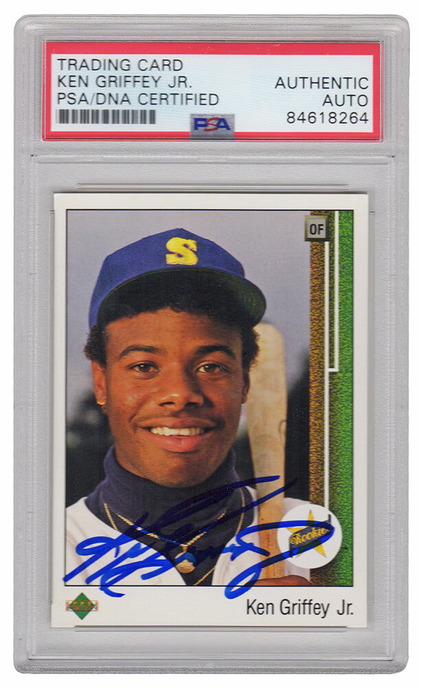 Ken Griffey Jr Signed Seattle Mariners 1989 Upper Deck Rookie Baseball Card #1 (PSA Encapsulated) - GRICAR103 - Ken Griffey Jr Signed Seattle Mariners 1989 Upper Deck Rookie Baseball Card #1 (PSA Encapsulated) product image