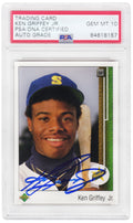 Ken Griffey Jr Signed Seattle Mariners 1989 Upper Deck Rookie Baseball Card #1 (PSA Encapsulated - Auto Grade 10) - GRICAR104 - Ken Griffey Jr Signed Seattle Mariners 1989 Upper Deck Rookie Baseball Card #1 (PSA Encapsulated - Auto Grade 10) product image