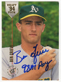 Ben Grieve Signed Oakland A's 1994 Stadium Club Draft Picks Rookie Baseball Card #84 w/98 AL ROY - GRICAR120 - Ben Grieve Signed Oakland A's 1994 Stadium Club Draft Picks Rookie Baseball Card #84 w/98 AL ROY product image