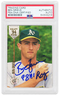 Ben Grieve Signed Oakland A's 1994 Stadium Club Draft Picks Rookie Baseball Card #84 w/98 AL ROY - (PSA Encapsulated) - GRICAR121 - Ben Grieve Signed Oakland A's 1994 Stadium Club Draft Picks Rookie Baseball Card #84 w/98 AL ROY - (PSA Encapsulated) product image
