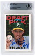 Ben Grieve Signed Oakland A's 1995 Topps Rookie Baseball Card #212 w/98 AL ROY - (Beckett Encapsulated) - GRICAR123 - Ben Grieve Signed Oakland A's 1995 Topps Rookie Baseball Card #212 w/98 AL ROY - (Beckett Encapsulated) product image