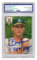 Ben Grieve Signed 1994 Stadium Club Draft Picks Rookie Baseball Card #84 w/98 AL ROY - (PSA Encapsulated) - GRICAR124 - Ben Grieve Signed 1994 Stadium Club Draft Picks Rookie Baseball Card #84 w/98 AL ROY - (PSA Encapsulated) product image