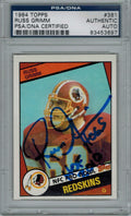 Russ Grimm Signed Redskins 1984 Topps Rookie Card #381 w/HOF 2010 - PSA/DNA - GRICAR300 - Russ Grimm Signed Redskins 1984 Topps Rookie Card #381 w/HOF 2010 - PSA/DNA product image
