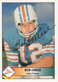 Bob Griese Signed Miami Dolphins 1992 Pacific Football Trading Card - GRICAR303 - Bob Griese Signed Miami Dolphins 1992 Pacific Football Trading Card product image