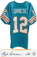 Bob Griese Signed Custom Teal Jersey w/HOF'90 - GRIJRY300 - Bob Griese Signed Custom Teal Jersey w/HOF'90 product image