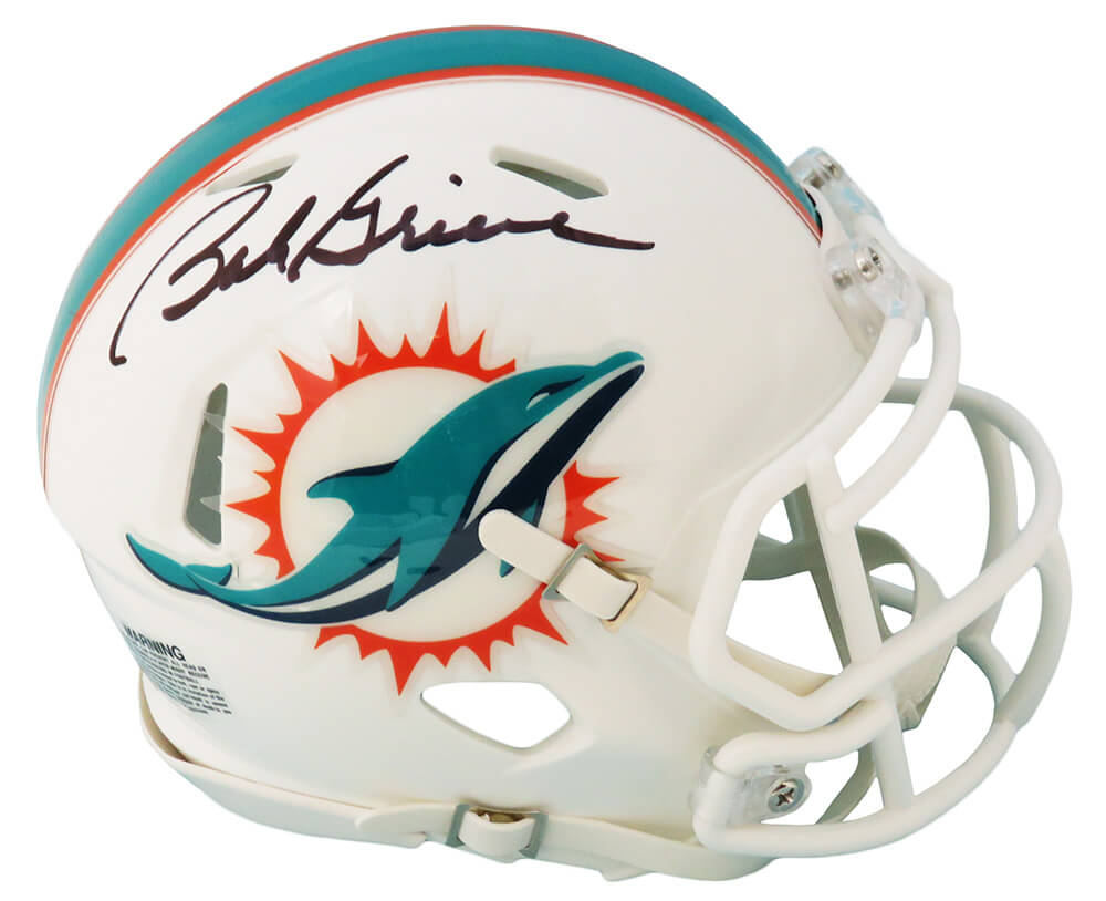 Bob Griese Signed Miami Dolphins Riddell Speed Mini Helmet - GRIMIN312 - Bob Griese Signed Miami Dolphins Riddell Speed Mini Helmet product image