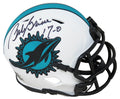 Bob Griese Signed Miami Dolphins Lunar Eclipse White Matte Riddell Speed Mini Helmet w/17-0 - GRIMIN315 - Bob Griese Signed Miami Dolphins Lunar Eclipse White Matte Riddell Speed Mini Helmet w/17-0 product image