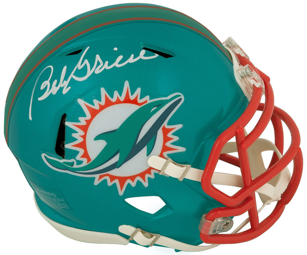 Bob Griese Signed Miami Dolphins FLASH Riddell Speed Mini Helmet - GRIMIN317 - Bob Griese Signed Miami Dolphins FLASH Riddell Speed Mini Helmet product image