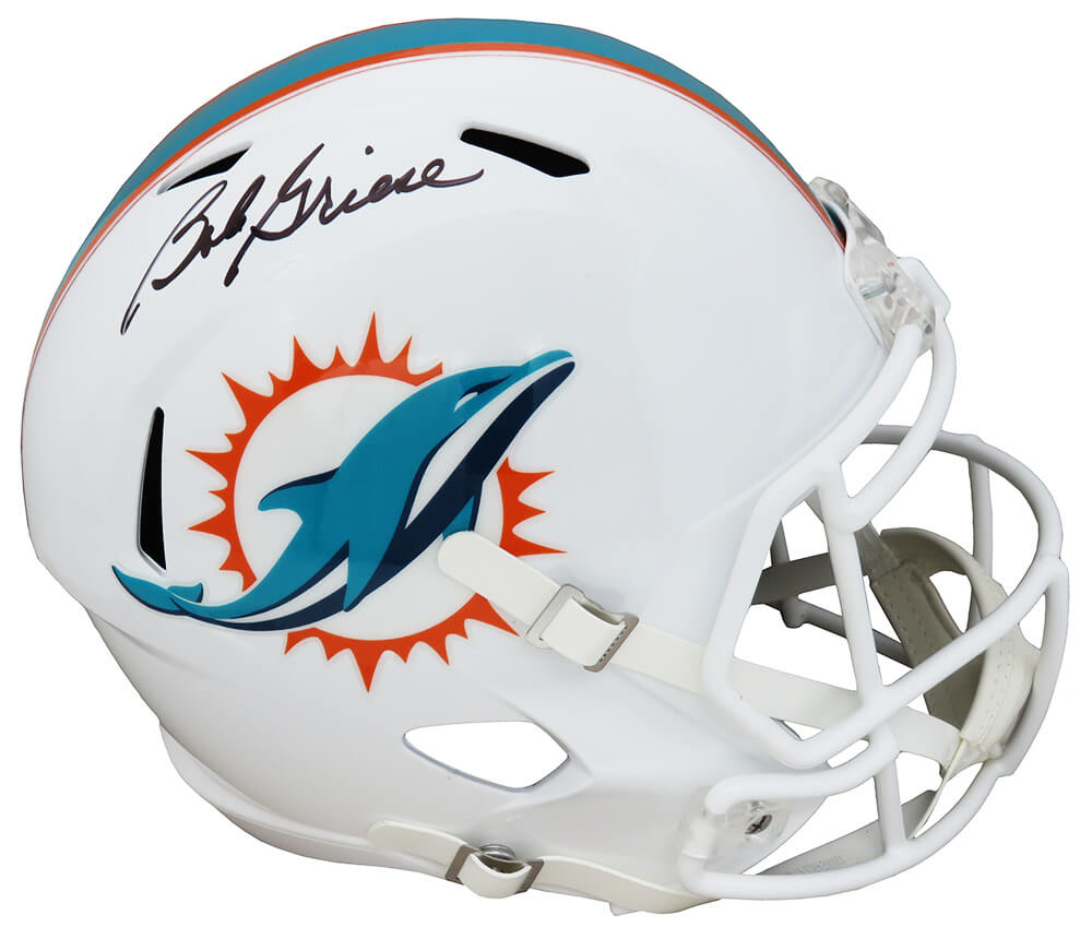 Bob Griese Signed Miami Dolphins Riddell Full Size Speed Replica Helmet - GRIREP314 - Bob Griese Signed Miami Dolphins Riddell Full Size Speed Replica Helmet product image