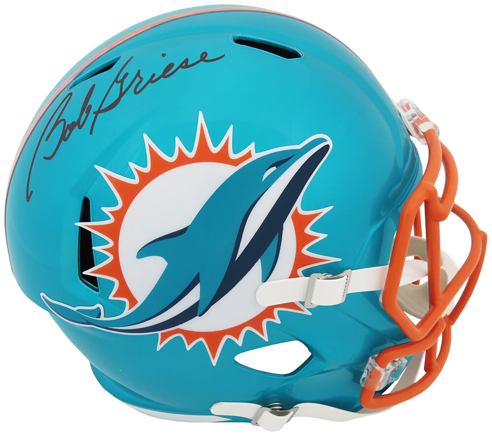 Bob Griese Signed Miami Dolphins Flash Riddell Full Size Speed Replica Helmet - GRIREP318 - Bob Griese Signed Miami Dolphins Flash Riddell Full Size Speed Replica Helmet product image