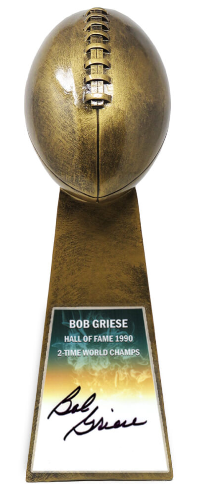Bob Griese Signed Football World Champion 15 Inch Replica Gold Trophy - GRITRO301 - Bob Griese Signed Football World Champion 15 Inch Replica Gold Trophy product image