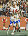 Steve Grogan Signed  Patriots White Jersey Throwing 8x10 Photo - GRO08P302 - Steve Grogan Signed Patriots White Jersey Throwing 8x10 Photo product image