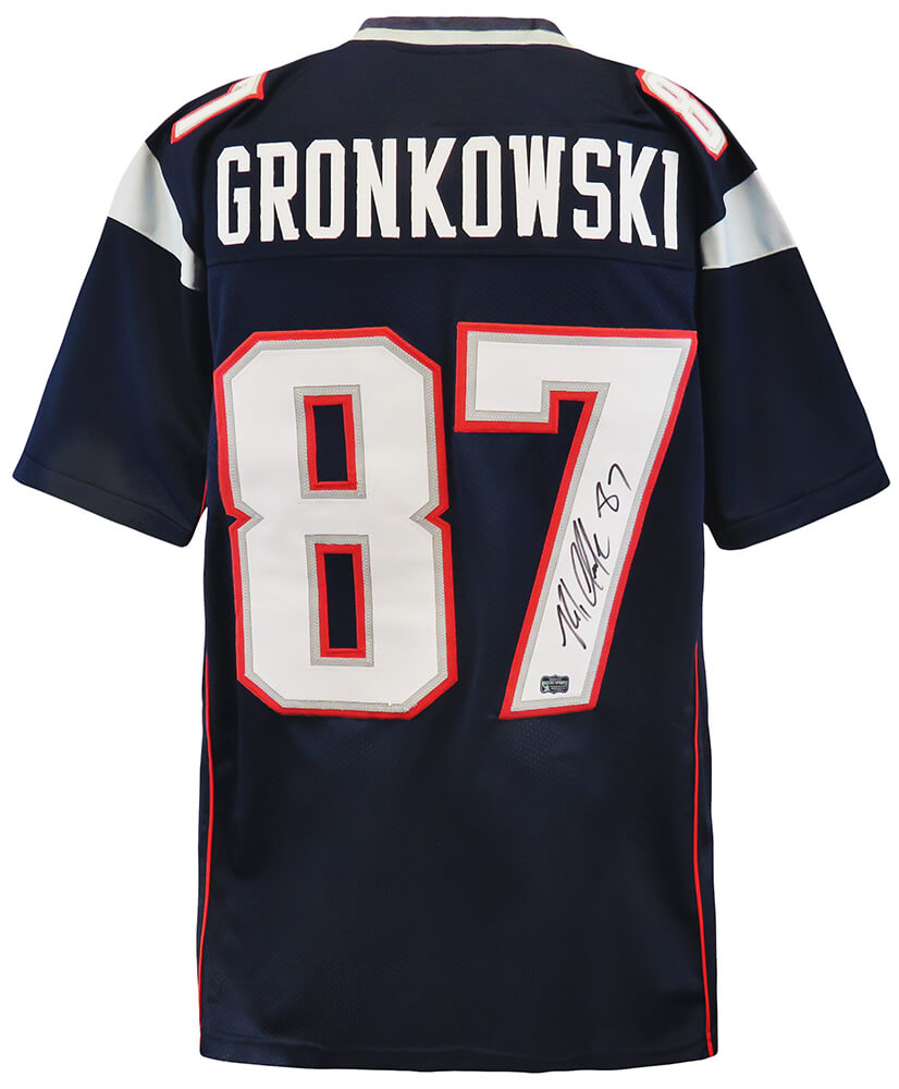 Rob Gronkowski Signed Navy Custom Football Jersey - (Radtke / Gronkowski Holo) - GROJRY301 - Rob Gronkowski Signed Navy Custom Football Jersey - (Radtke / Gronkowski Holo) product image