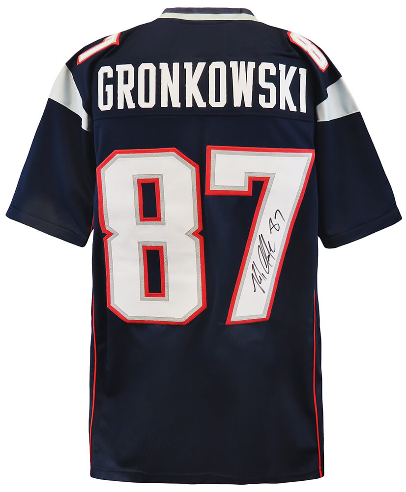 Rob Gronkowski Signed Navy Custom Football Jersey - GROJRY302 - Rob Gronkowski Signed Navy Custom Football Jersey product image