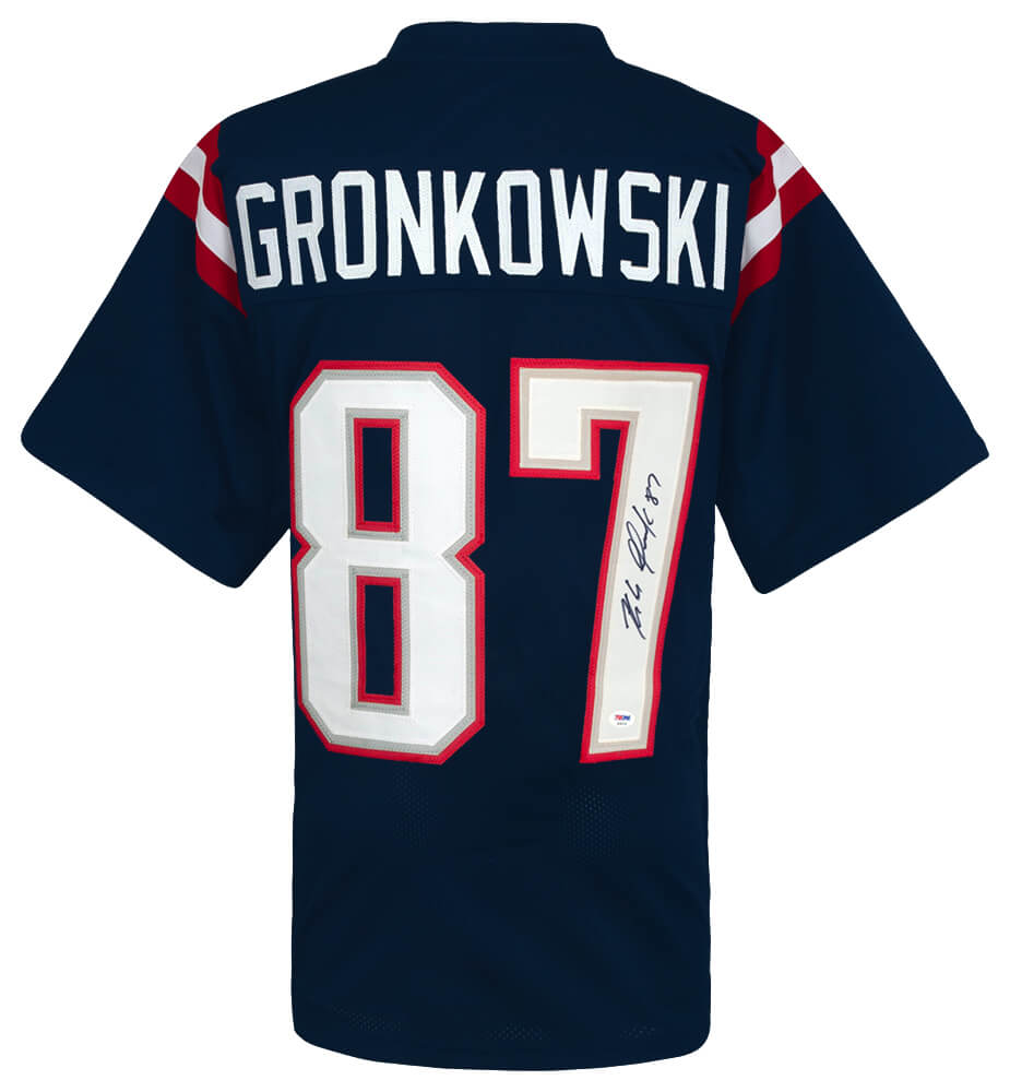 Rob Gronkowski Signed Navy Custom Football Jersey - (PSA) - GROJRY303 - Rob Gronkowski Signed Navy Custom Football Jersey - (PSA) product image