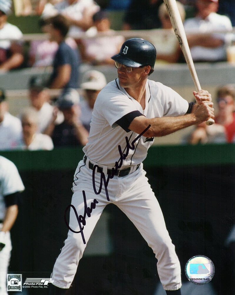 Johnny Grubb Signed Detroit Tigers Batting 8x10 Photo - (In Black) - GRU08P102TW - Johnny Grubb Signed Detroit Tigers Batting 8x10 Photo - (In Black) product image