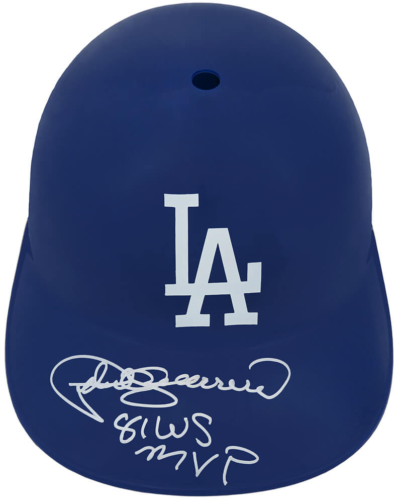 Pedro Guerrero Signed Los Angeles Dodgers Replica Souvenir Batting Helmet w/81 WS MVP - GUEBTH111 - Pedro Guerrero Signed Los Angeles Dodgers Replica Souvenir Batting Helmet w/81 WS MVP product image