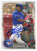 Vladimir Guerrero Jr Signed Toronto Blue Jays 2016 Topps Bowman Rookie Baseball Trading Card #BP55 - (Vlad Holo) - GUECAR105 - Vladimir Guerrero Jr Signed Toronto Blue Jays 2016 Topps Bowman Rookie Baseball Trading Card #BP55 - (Vlad Holo) product image