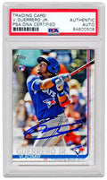Vladimir Guerrero Jr Signed Toronto Blue Jays 2019 Topps Series 2 Rookie Baseball Trading Card (No #) (PSA/DNA Encapsulated) - GUECAR106 - Vladimir Guerrero Jr Signed Toronto Blue Jays 2019 Topps Series 2 Rookie Baseball Trading Card (No #) (PSA/DNA Encapsulated) product image