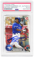 Vladimir Guerrero Jr Signed Blue Jays 2016 Topps Bowman Rookie Card #BP55 - (Vlad Holo)(PSA Encapsulated) - GUECAR109 - Vladimir Guerrero Jr Signed Blue Jays 2016 Topps Bowman Rookie Card #BP55 - (Vlad Holo)(PSA Encapsulated) product image
