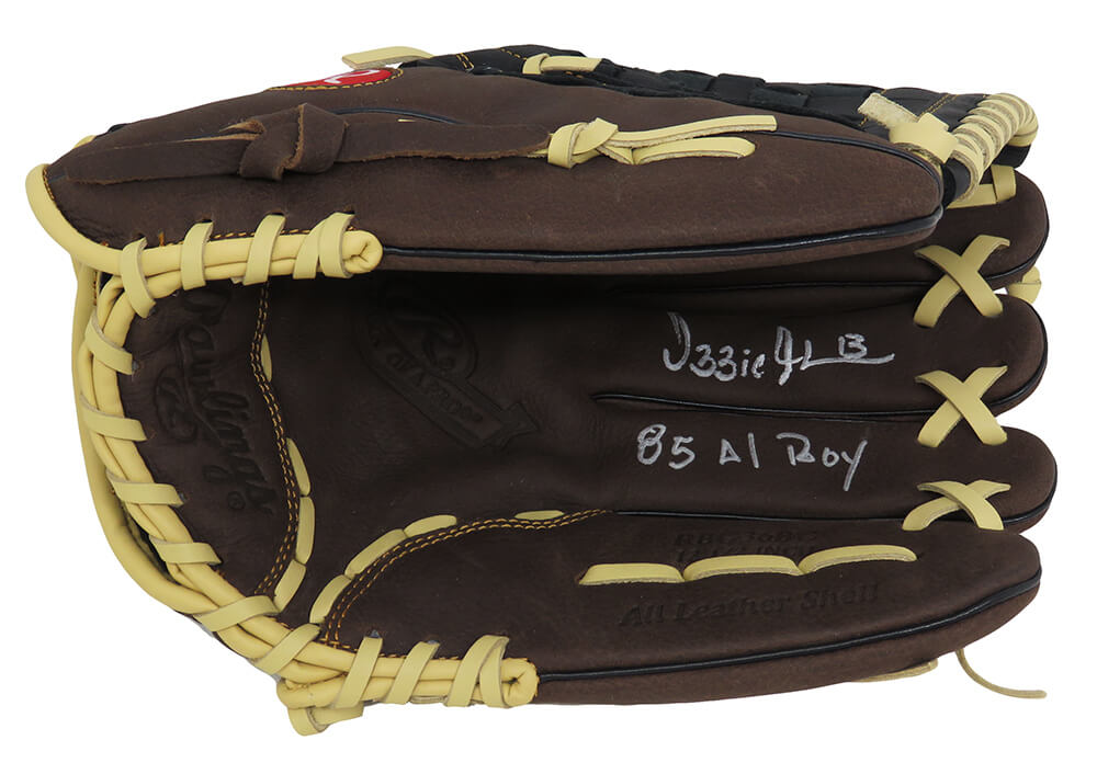 Ozzie Guillen Signed Rawlings Brown Fielders Glove w/85 AL ROY - GUIGLV101 - Ozzie Guillen Signed Rawlings Brown Fielders Glove w/85 AL ROY product image