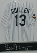 Ozzie Guillen Signed White Sox White Pinstripe Replica Jersey w/05 WS Patch - GUIJRY100 - Ozzie Guillen Signed White Sox White Pinstripe Replica Jersey w/05 WS Patch product image
