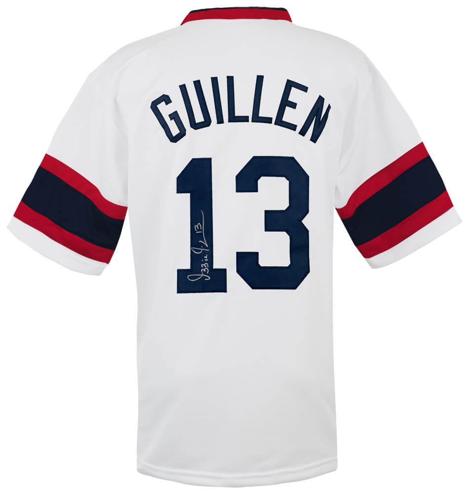 Ozzie Guillen Signed White Custom Baseball Jersey - GUIJRY101 - Ozzie Guillen Signed White Custom Baseball Jersey product image