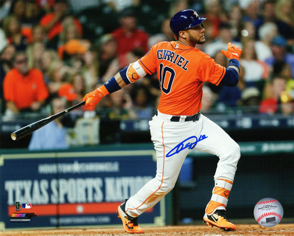 Yulieski Gurriel Signed Houston Astros Swinging Action 8x10 Photo - GUR08P100 - Yulieski Gurriel Signed Houston Astros Swinging Action 8x10 Photo product image
