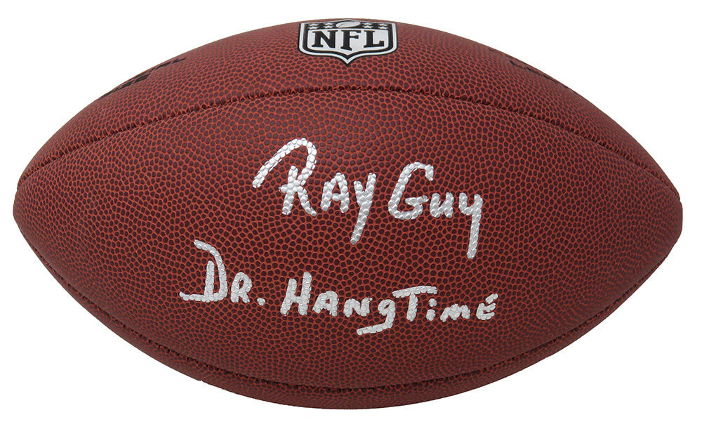 Ray Guy Signed Limited Full Size NFL Football w/Dr Hangtime - GUYFTB301 - Ray Guy Signed Limited Full Size NFL Football w/Dr Hangtime product image
