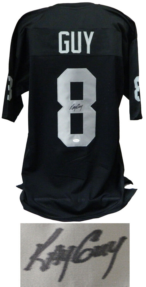Ray Guy Signed Black Custom Football Jersey (JSA) - GUYJRY300 - Ray Guy Signed Black Custom Football Jersey (JSA) product image