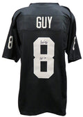 Ray Guy Signed Black Custom Football Jersey w/HOF'14 - GUYJRY301 - Ray Guy Signed Black Custom Football Jersey w/HOF'14 product image