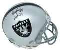 Ray Guy Signed Raiders Riddell Mini Helmet w/HOF'14 - GUYMIN300 - Ray Guy Signed Raiders Riddell Mini Helmet w/HOF'14 product image