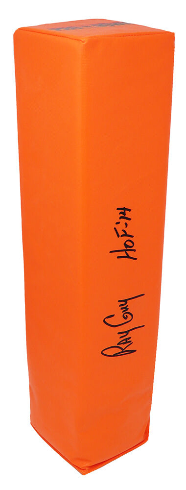 Ray Guy Signed Orange Endzone Football Pylon w/HOF'14 - GUYPYL300 - Ray Guy Signed Orange Endzone Football Pylon w/HOF'14 product image