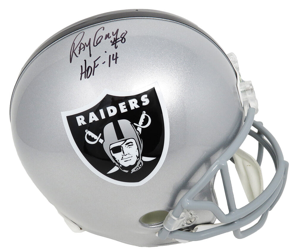 Ray Guy Signed Raiders Riddell Full Size Replica Helmet w/HOF'14 - GUYREP300 - Ray Guy Signed Raiders Riddell Full Size Replica Helmet w/HOF'14 product image