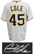 Gerrit Cole Signed Pittsburgh Pirates White Majestic Replica Jersey - COLJRY100 - Gerrit Cole Signed Pittsburgh Pirates White Majestic Replica Jersey product image