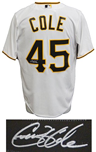 Gerrit Cole Signed Pittsburgh Pirates White Majestic Replica Jersey - COLJRY100 - Gerrit Cole Signed Pittsburgh Pirates White Majestic Replica Jersey product image